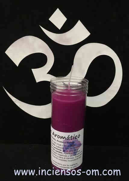 Velón Morado aroma violeta  Transmutación, armonía y paz